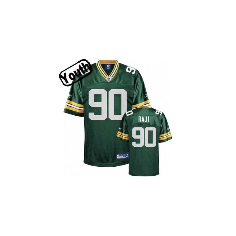 Cheap B J Raji Packers Youth Jersey #90 Green From China