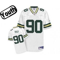 Cheap B J Raji Packers Youth Jersey #90 White From China