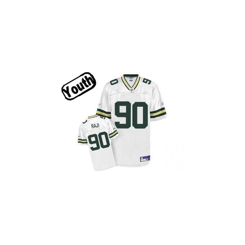 Cheap B J Raji Packers Youth Jersey #90 White From China