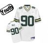 Cheap B J Raji Packers Youth Jersey #90 White From China