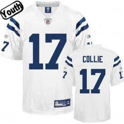 Cheap Austin Collie Colts Youth Jersey #17 White From China
