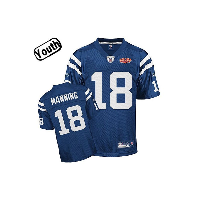 Cheap Peyton Manning Colts Youth Jersey #18 Blue Superbowl XLIV From China Cheap Peyton Manning Colts Youth Jersey #18 Blue Superbowl XLIV From China