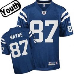 Cheap Reggie Wayne Colts Youth Jersey #87 Blue From China