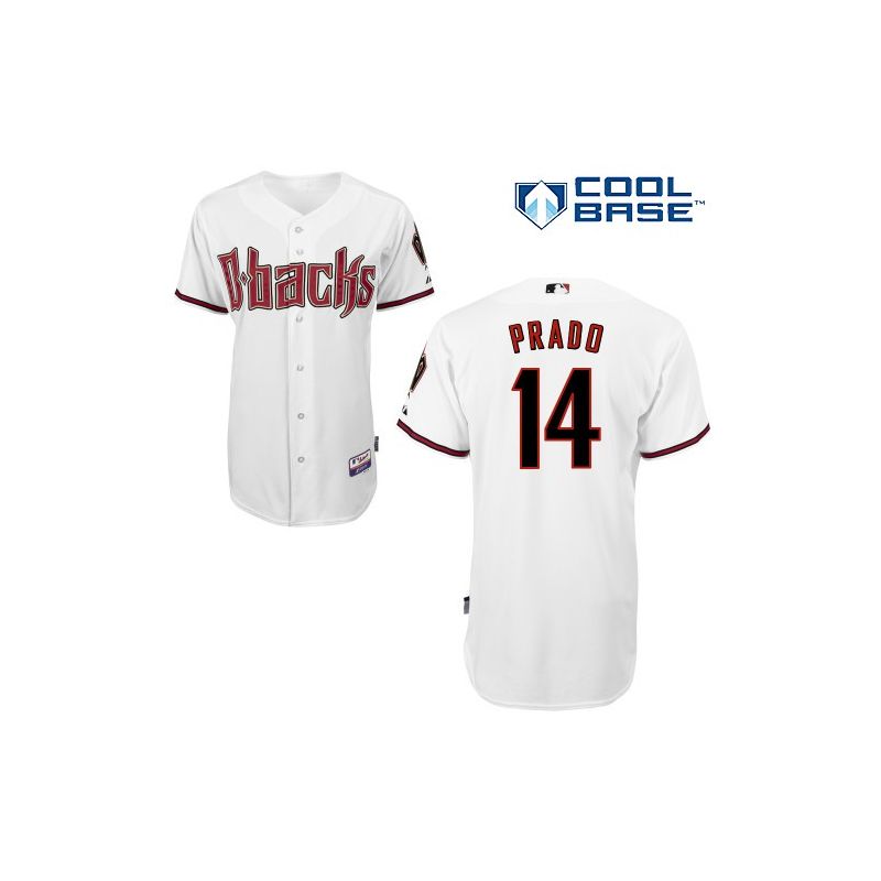 Cheap Martin Prado Diamondbacks Jersey From China #14 White