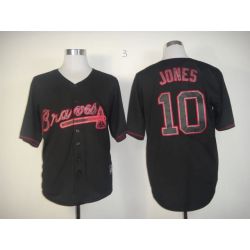 Cheap Chipper Jones Braves Jersey From China #10 Black Fashion