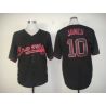 Cheap Chipper Jones Braves Jersey From China #10 Black Fashion