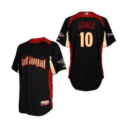 Cheap Chipper Jones Braves Jersey From China #10 Black 2011 All Star