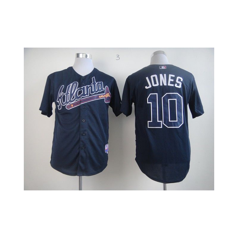 Cheap Chipper Jones Braves Jersey From China #10 Blue