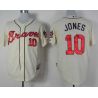 Cheap Chipper Jones Braves Jersey From China #10 Cream