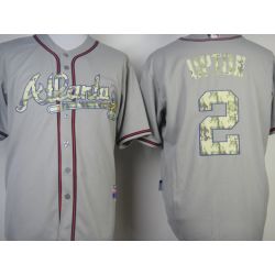 Cheap BJ Upton Braves Jersey From China #2 Grey Camo Font