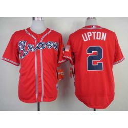 Cheap BJ Upton Braves Jersey From China #2 Red 2014