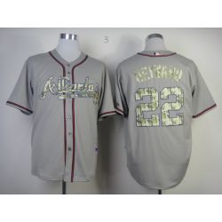 Cheap Jason Heyward Braves Jersey From China #22 Grey Camo Font