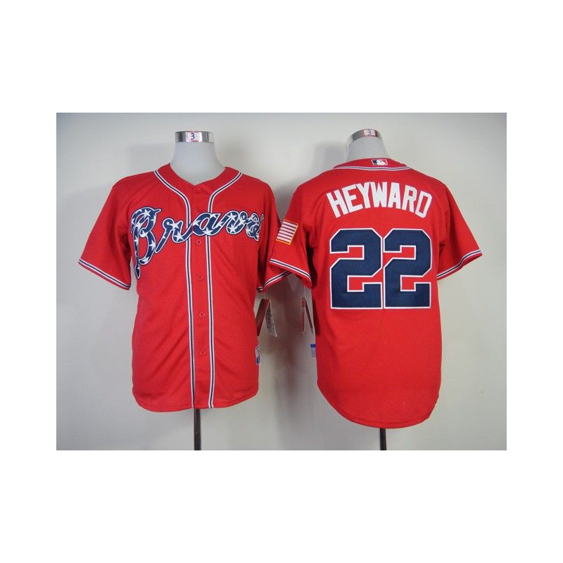 Cheap Jason Heyward Braves Jersey From China #22 Red 2014