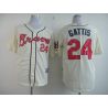 Cheap Evan Gattis Braves Jersey From China #24 Cream