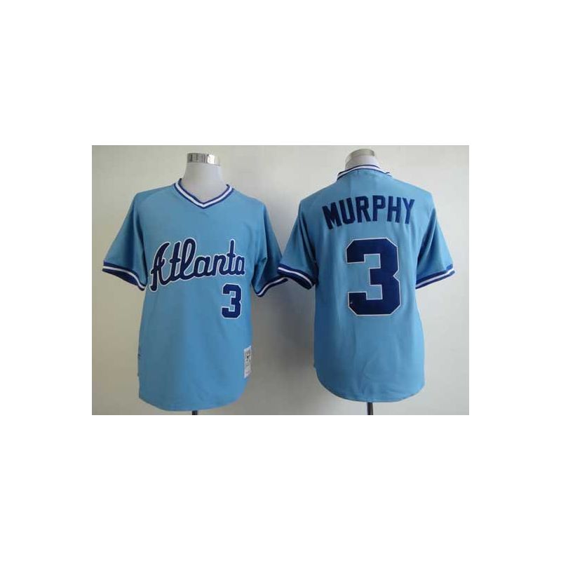 Cheap Dale Murphy Braves Jersey From China #3 Baby Blue throwback 1982