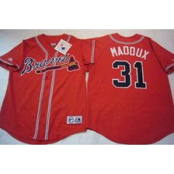 Cheap Greg Maddux Braves Jersey From China #31 Red Hall Of Fame