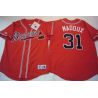 Cheap Greg Maddux Braves Jersey From China #31 Red Hall Of Fame