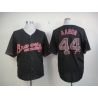 Cheap Hank Aaron Braves Jersey From China #44 Black Fashion