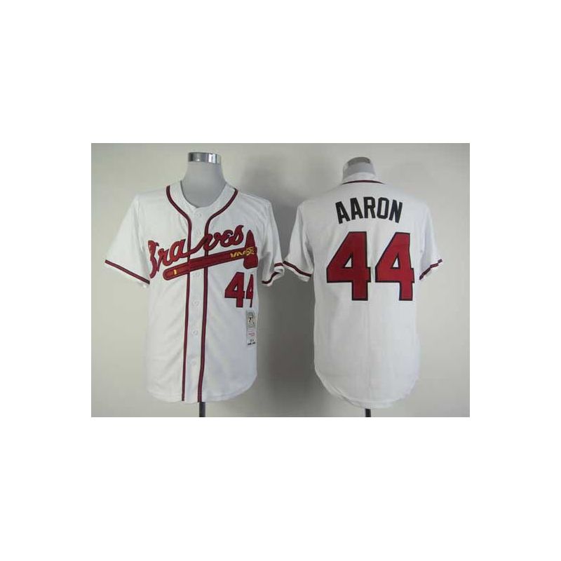 Cheap Hank Aaron Braves Jersey From China #44 White