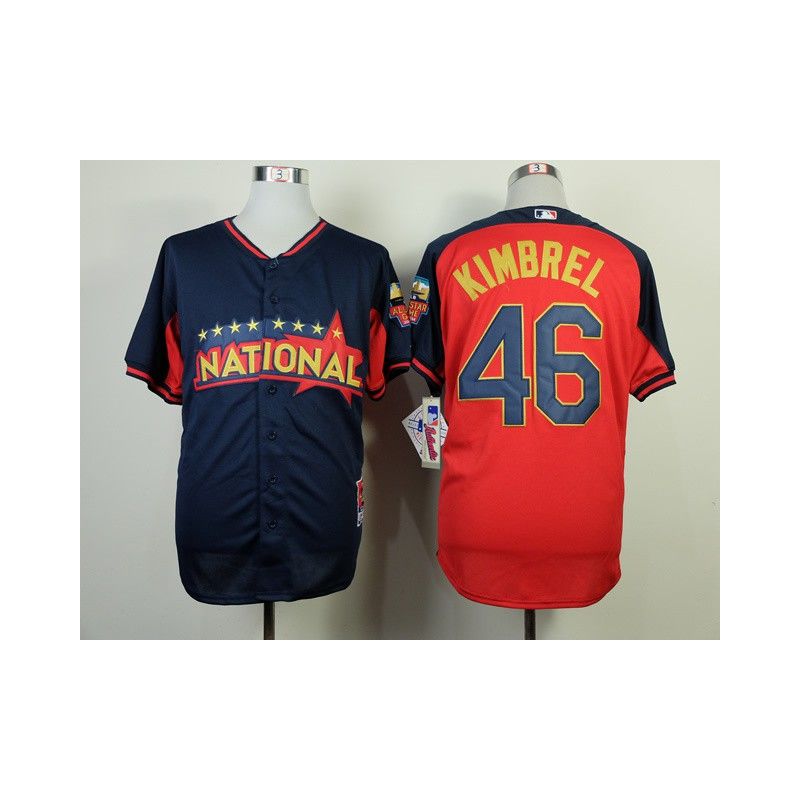 Cheap Craig Kimbrel Braves Jersey From China #46 Blue-Red National League