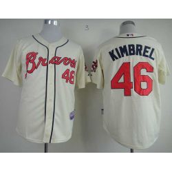 Cheap Craig Kimbrel Braves Jersey From China #46 Cream