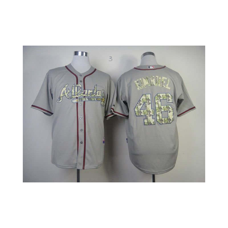 Cheap Craig Kimbrel Braves Jersey From China #46 Grey Camo Font