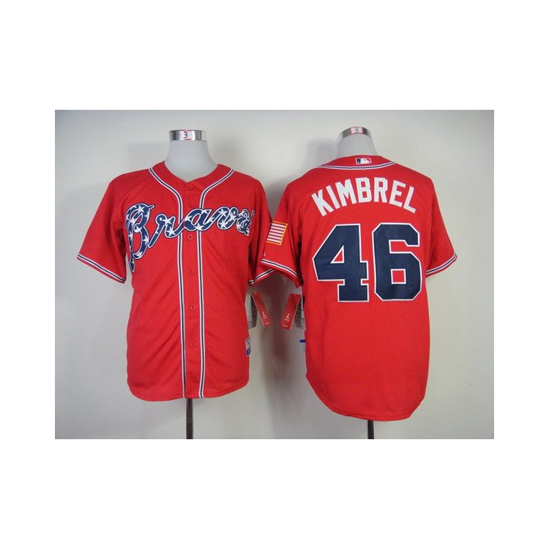 Cheap Craig Kimbrel Braves Jersey From China #46 Red 2014