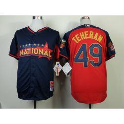 Cheap Julio Teheran Braves Jersey From China #49 Blue-Red National League