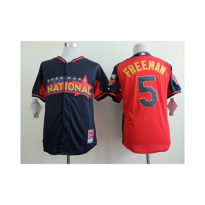 Cheap Freddie Freeman Braves Jersey From China #5 Blue-Red National League