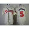 Cheap Freddie Freeman Braves Jersey From China #5 Cream