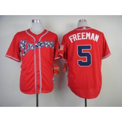 Cheap Freddie Freeman Braves Jersey From China #5 Red 2014