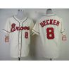 Cheap Bob Uecker Braves Jersey From China #8 Cream