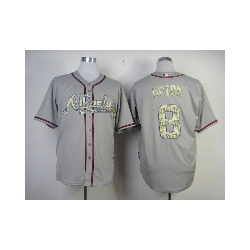 Cheap Justin Upton Braves Jersey From China #8 Grey Camo Font