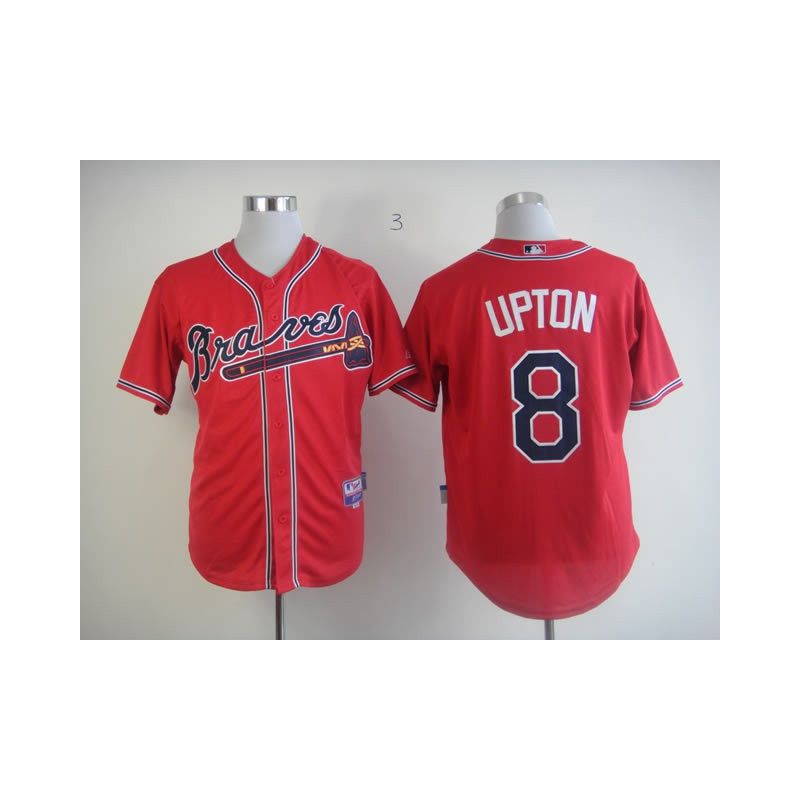 Cheap Justin Upton Braves Jersey From China #8 Red