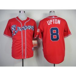 Cheap Justin Upton Braves Jersey From China #8 Red 2014