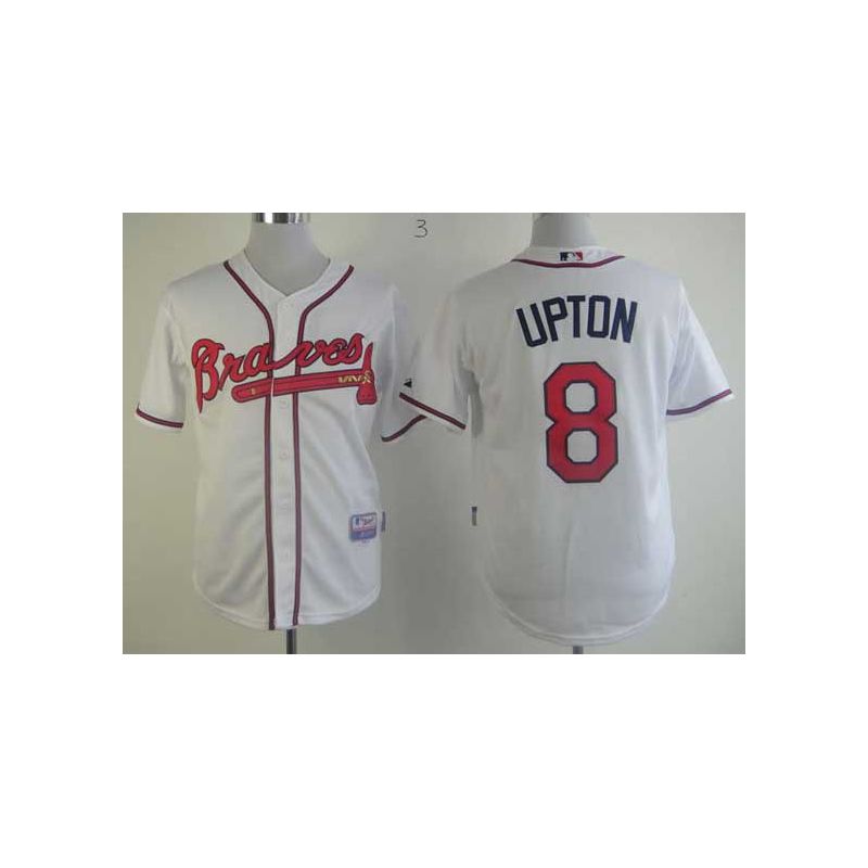 Cheap Justin Upton Braves Jersey From China #8 White