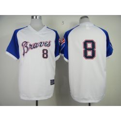 Cheap Justin Upton Braves Jersey From China #8 White throwback 1974