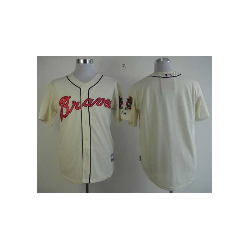 Cheap Braves Jersey From China Cream Blank