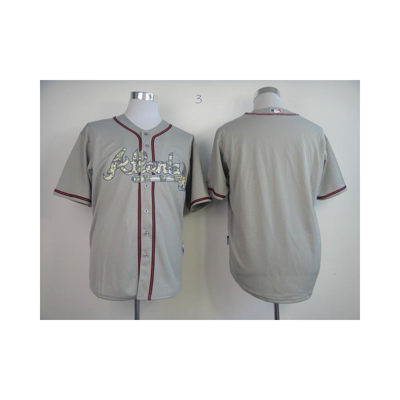 Cheap Braves Jersey From China Grey Camo Font Blank