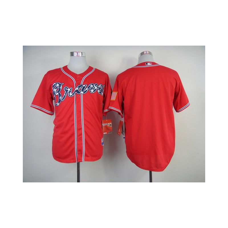 Cheap Braves Jersey From China Red 2014 Blank