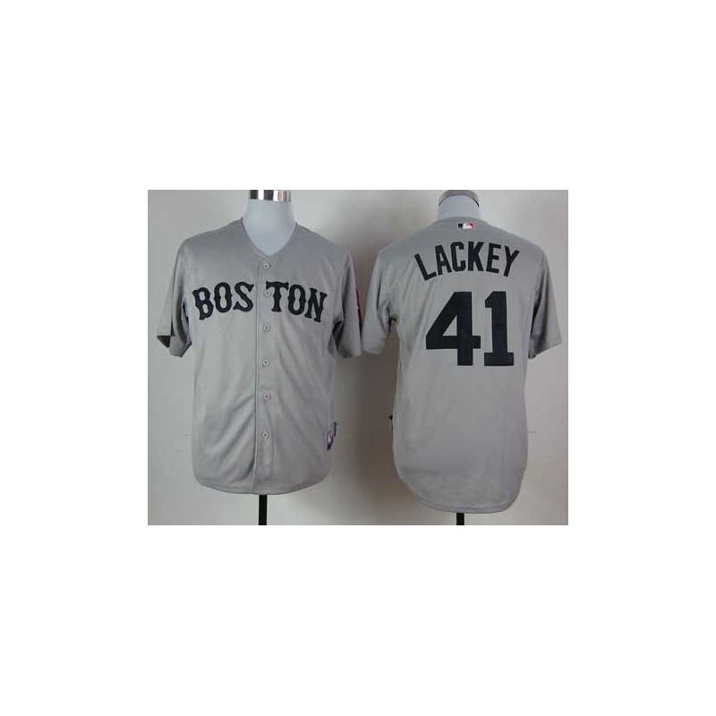 Cheap John Lackey Red Sox Jersey From China #41 Grey Cheap John Lackey Red Sox Jersey From China #41 Grey
