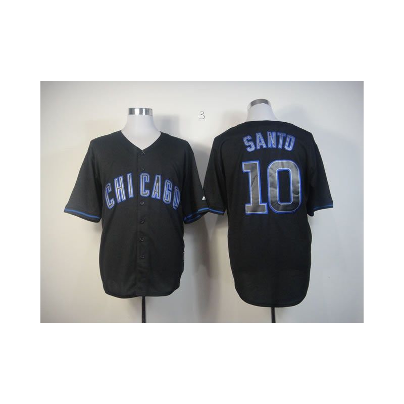 Cheap Ron Santo Cubs Jersey From China #10 Black Fashion