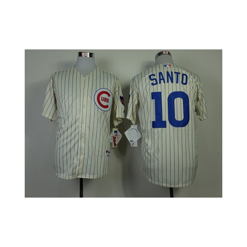 Cheap Ron Santo Cubs Jersey From China #10 Cream 1969 Turn Back the Clock