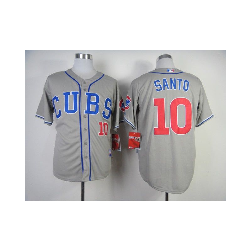 Cheap Ron Santo Cubs Jersey From China #10 Grey 2014 new