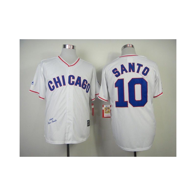 Cheap Ron Santo Cubs Jersey From China #10 White throwback 1968