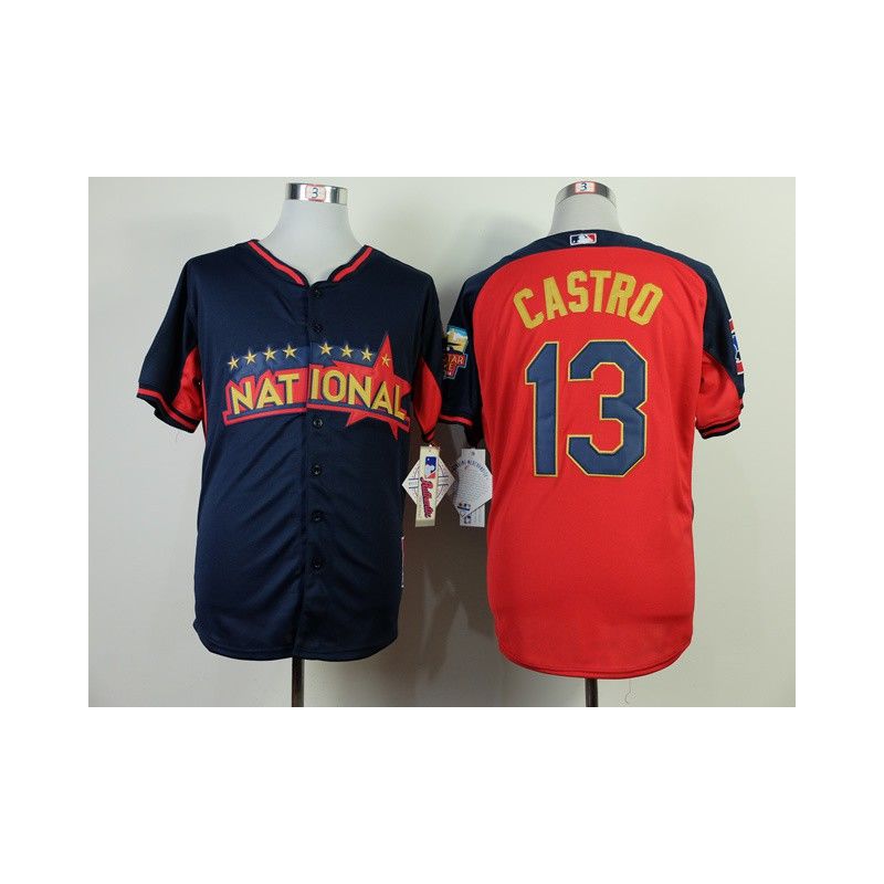 Cheap Starlin Castro Cubs Jersey From China #13 Blue-Red National League