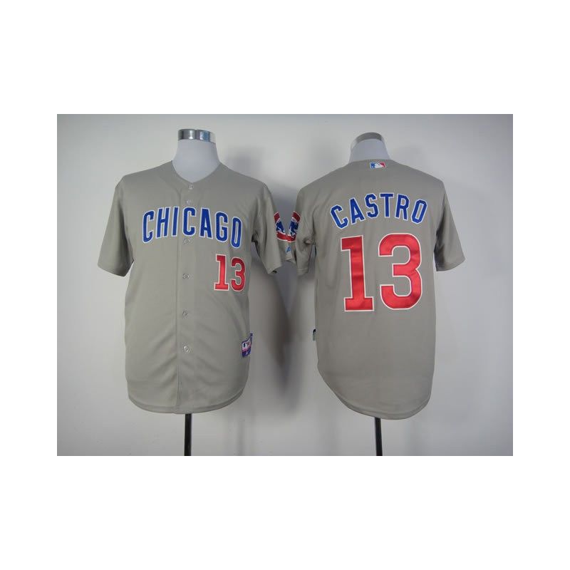 Cheap Starlin Castro Cubs Jersey From China #13 Grey