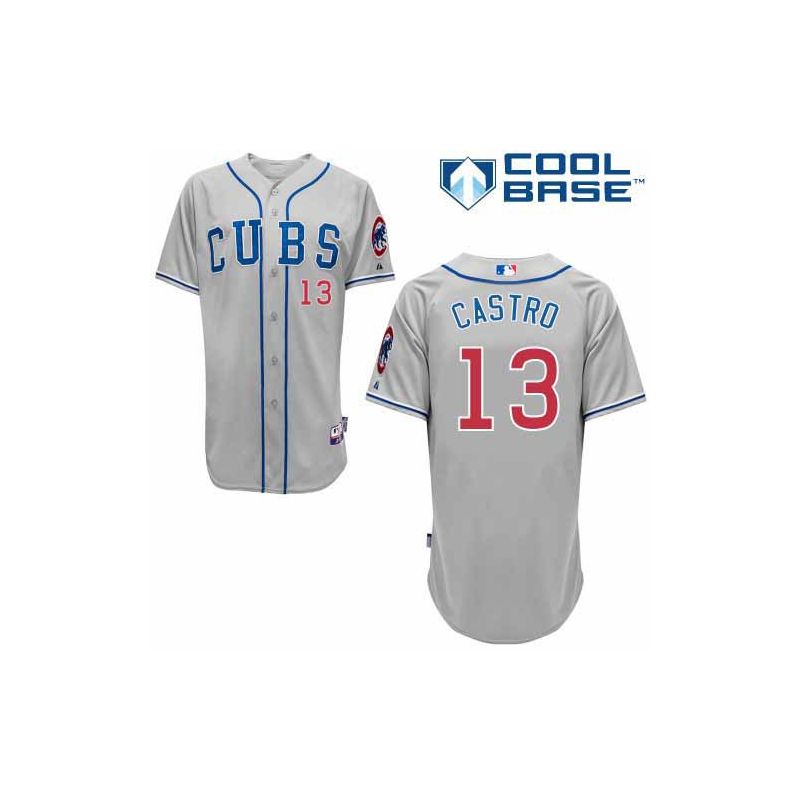 Cheap Starlin Castro Cubs Jersey From China #13 Grey 2014