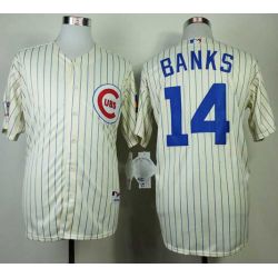 Cheap Ernie Banks Cubs Jersey From China #14 Cream 1969 Turn Back the Clock