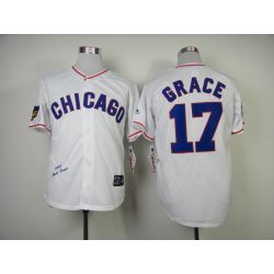 Cheap Mark Grace Cubs Jersey From China #17 White throwback 1968